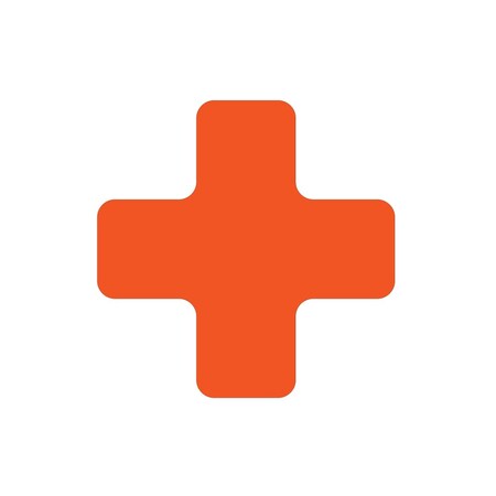 5S Supplies 5S Corner Markers, 2 in W., 6 in L., 0.003 in Thickness, 25 PK VSX-ROUND-ORANGE